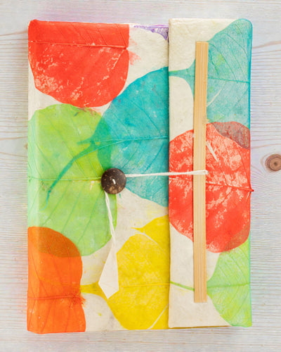 Μεγάλο σημειωματάριο Λόκτα με πολύχρωμα φύλλα – Χρώματα της φύσης (45 φύλλα, 21 x 15 cm)