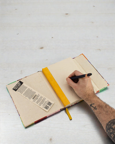 Μεγάλο σημειωματάριο «Lokta Patchwork» – πολύχρωμο (45 φύλλα, 21 x 15 cm)