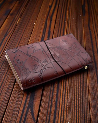 Το ημερολόγιο της λίστας επιθυμιών μου – χειροποίητο δερμάτινο καφέ σημειωματάριο 22 × 12 × 1,5 cm, 80 σελίδες