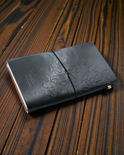 Χειροποίητο Δερμάτινο Σημειωματάριο Πράσινη Σοφία – Δέντρο της Ζωής (80 σελίδες)