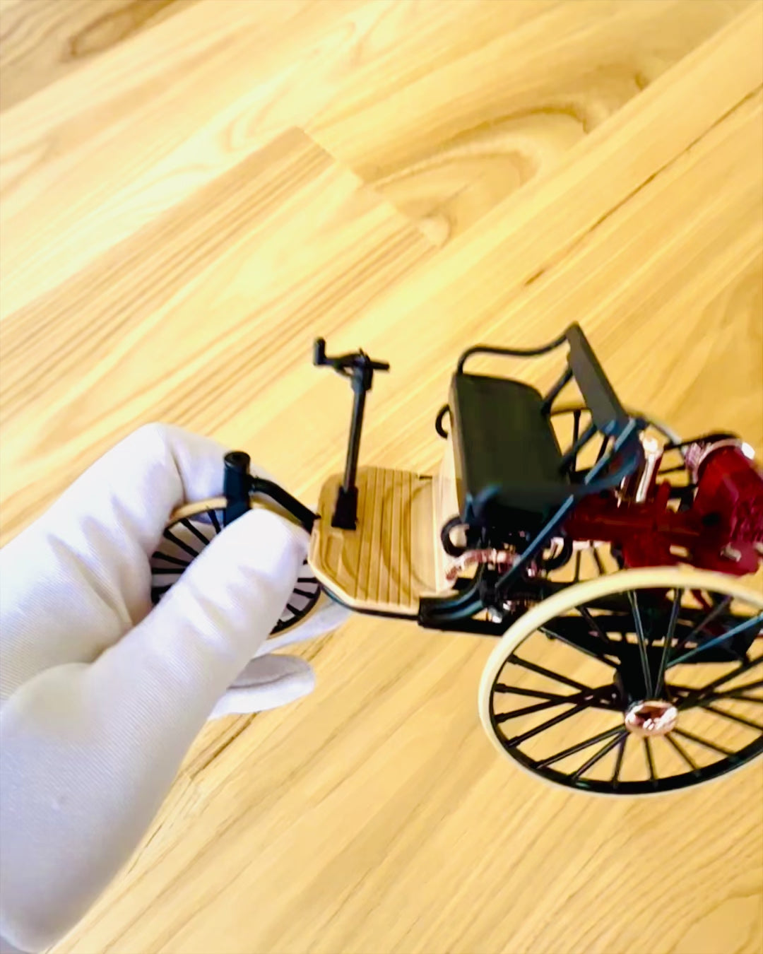 Ρετρό Τρίκυκλο Benz Patent-Motorwagen - Συλλεκτικό Μοντέλο, εξατομίκευση με χάραξη για δώρο