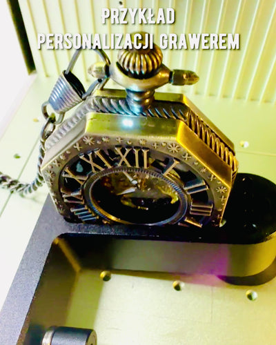 Κλασικό Οκτάγωνο Καφέ Χρώμα Μηχανικό Ρολόι Τσέπης σε Στυλ Steampunk - Διαχρονικό