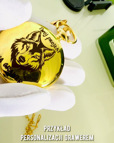 Χρυσό Ρολόι Τσέπης Vintage Στυλ με Δυνατότητα Χαρακτικής