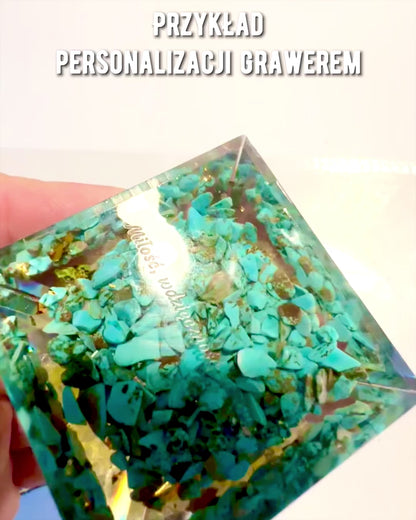 Πυραμίδα Ενεργειακή "Amethyst Star" οργονίτης με κρυστάλλους αμέθυστου