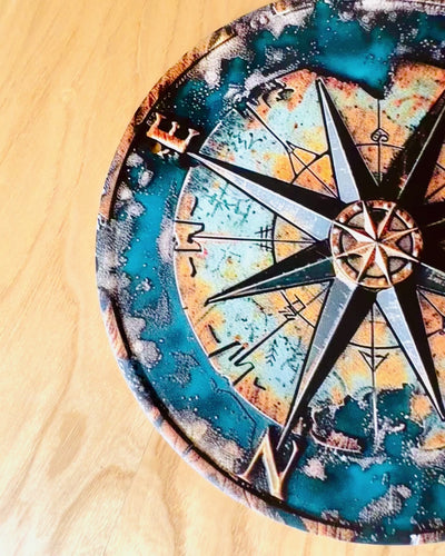 Πυξίδα θαλάσσης, διακοσμητικό κρεμαστό, μενταγιόν, δυνατότητα εξατομίκευσης με χάραξη