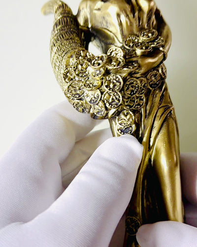 "Άγαλμα της Θεάς Αφθονίας" - Διακοσμητικό Άγαλμα Ρητίνης της Τύχης για το Σπίτι και το Γραφείο