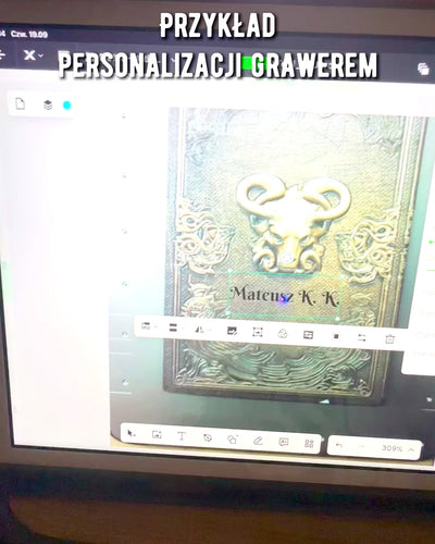 Μαγικό Σημειωματάριο, σημειωματάριο "Boski Byk" - Κομψή και Μοναδική Χαρτική, εξατομίκευση με χάραξη