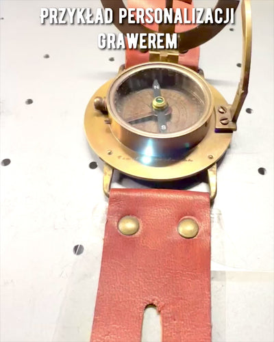 Ηλιακό Ρολόι "Αρχαία Πυξίδα", ρολόι χειρός με πυξίδα, δυνατότητα εξατομίκευσης με χάραξη