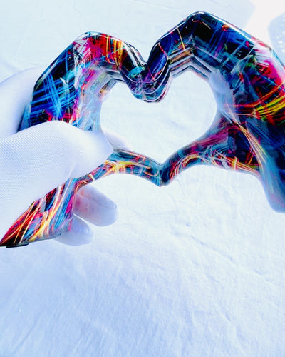 Καλειδοσκόπιο Καρδιά – Χειροποίητο Διακοσμητικό από Ρητίνη με Δυνατότητα Χαρακτικής