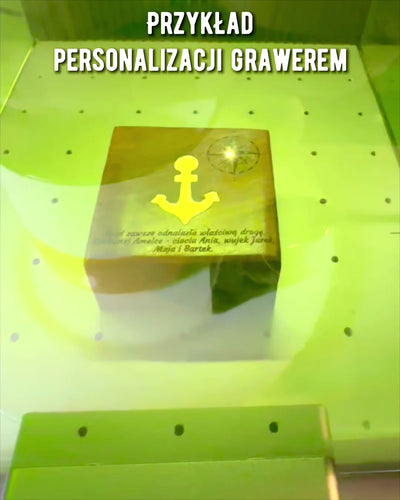 Pudełko drewniane na kompaktowy kompas "Maritime" - możliwość personalizacji grawerem