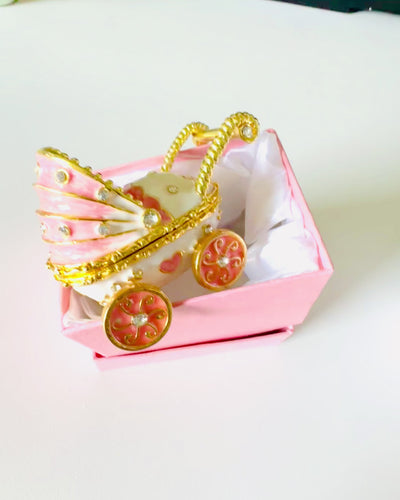 Μικρό Παραμυθένιο Καρότσι για κοσμήματα, θησαυρούς - Βασιλική Κομψότητα, εξατομίκευση με χάραξη