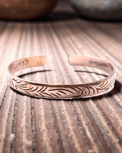 Θιβετιανό χάλκινο βραχιόλι Ενέργεια της Φύσης – Στενές σπείρες