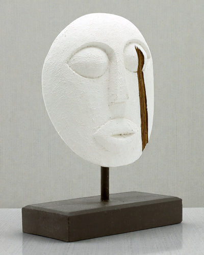 Τιμοριανή μάσκα Φύλακας των Προγόνων 27x20 cm – Λευκή