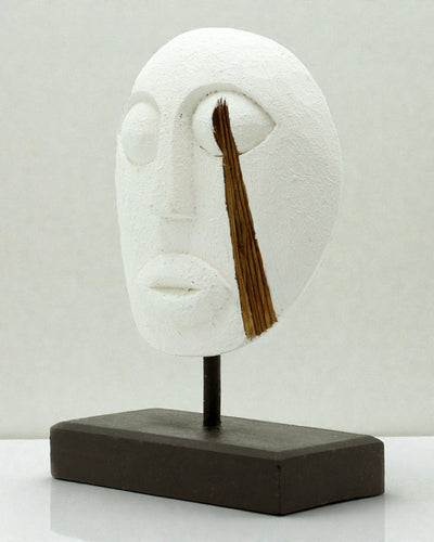 Τιμοριανή μάσκα Φύλακας των Προγόνων 27x20 cm – Λευκή