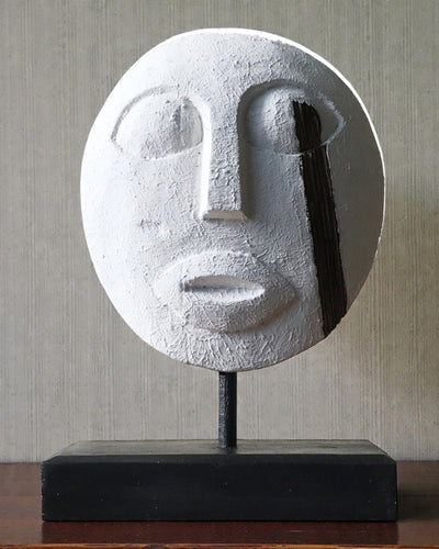 Τιμοριανή μάσκα Φύλακας των Προγόνων 27x20 cm – Λευκή